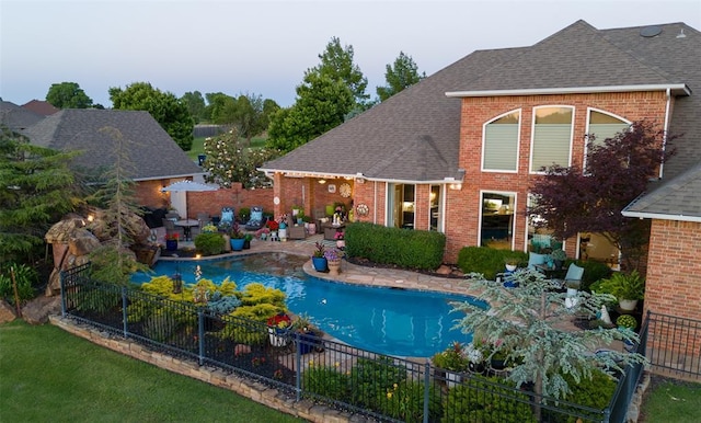 205 W Waterfront Dr, Tuttle, OK 73089 - view of swimming pool with a patio