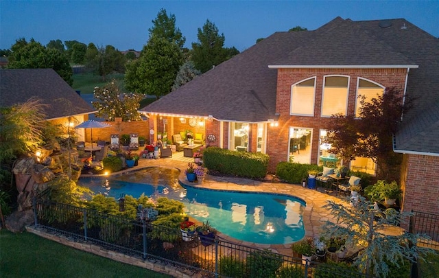 205 W Waterfront Dr, Tuttle, OK 73089 - view of pool with a patio area