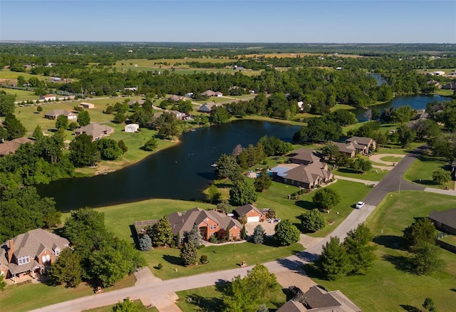 205 W Waterfront Dr, Tuttle, OK 73089 - aerial view of property's location featuring a nearby body of water and nearby suburban area