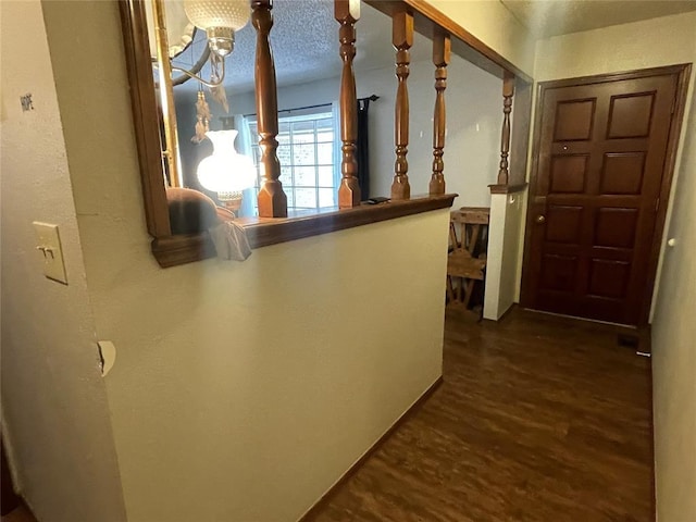 139 Sheridan Pl, Chickasha, OK 73018 - hall featuring dark wood-style flooring