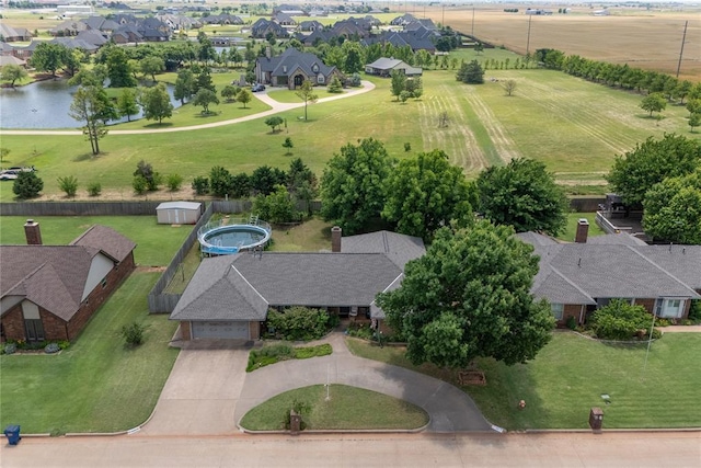 1205 Francis Ln, Kingfisher, OK 73750 - aerial view of residential area with a large body of water