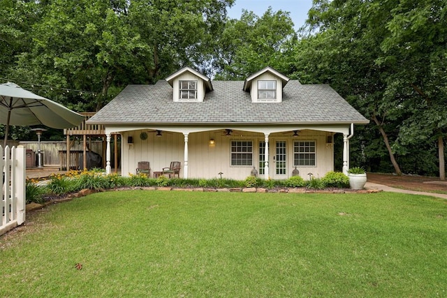 1736 Bryant Cir, Norman, OK 73026 - cape cod home featuring ceiling fan