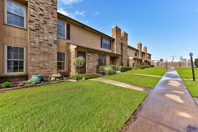 846 Two Forty Pl, Oklahoma City, OK 73139 - view of front of home with a front lawn and brick siding