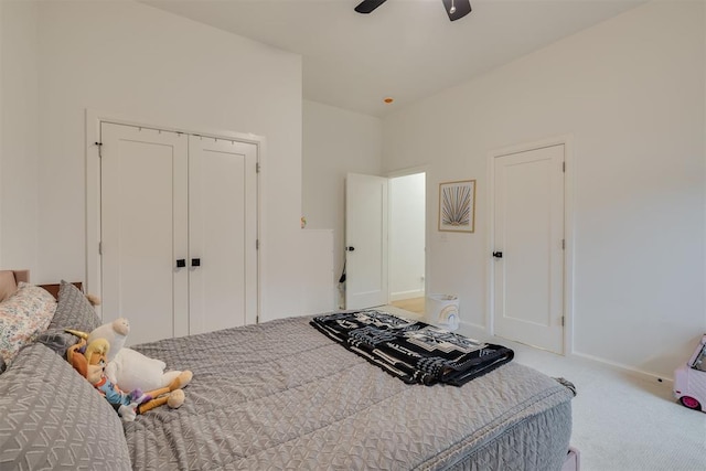 6524 NE 96th Cir, Oklahoma City, OK 73151 - bedroom featuring carpet flooring and a ceiling fan