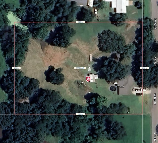 16204 Gaddy Rd, Shawnee, OK 74801 - map / location featuring property parcel outlined