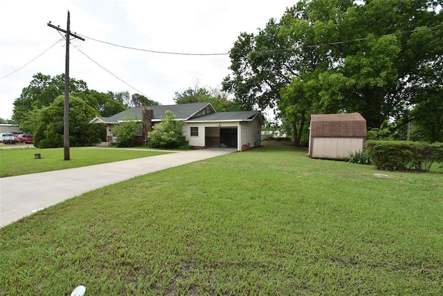 220 E Tiger Ave, Wetumka, OK 74883 - view of front of property featuring concrete driveway and a front yard