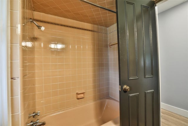 336 N Sherry Ave, Norman, OK 73069 - full bath featuring tub / shower combination and wood finished floors