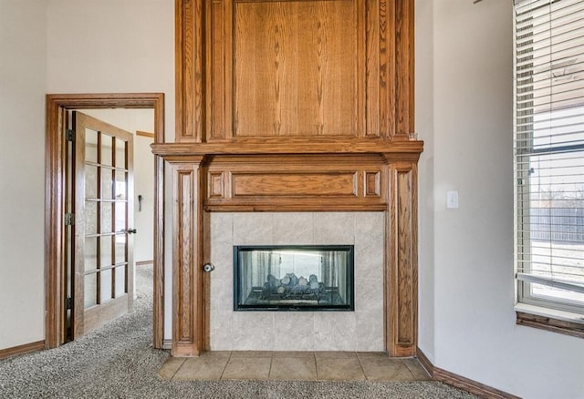 5704 Bent Creek Dr, Oklahoma City, OK 73135 - detailed view of a tile fireplace and baseboards