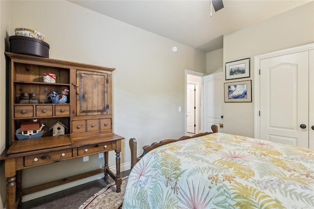 3201 Pinehurst Dr, Norman, OK 73072 - bedroom featuring a closet and a ceiling fan