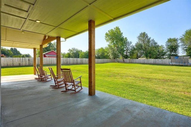 612 E Coffee Creek Rd, Edmond, OK 73034 - view of patio with a trampoline