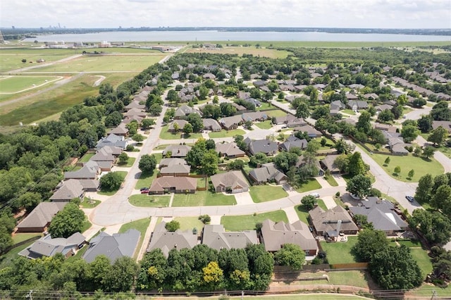 4113 Old Farm Rd, Oklahoma City, OK 73120 - aerial overview of property's location featuring a large body of water and nearby suburban area