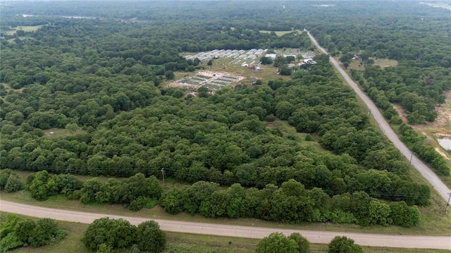 bird's eye view of a heavily wooded area