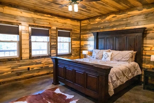 161 Champion Way, Broken Bow, OK 74728 - bedroom with wooden walls and wooden ceiling