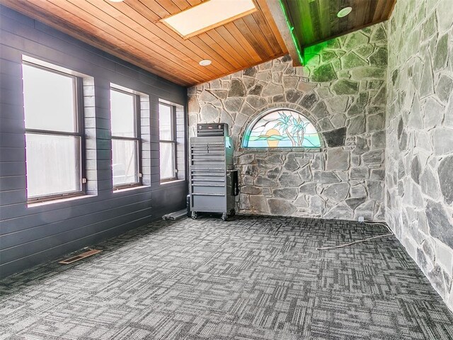 17612 Durbin Park Rd, Edmond, OK 73012 - unfurnished sunroom featuring lofted ceiling