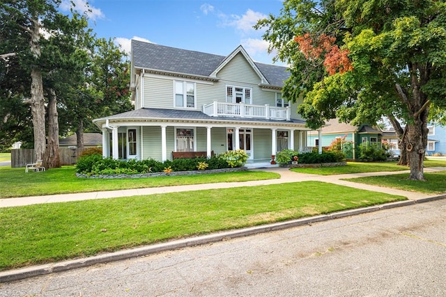 516 S Macomb Ave, El Reno, OK 73036 - view of front facade featuring a porch, a front yard, and roof with shingles