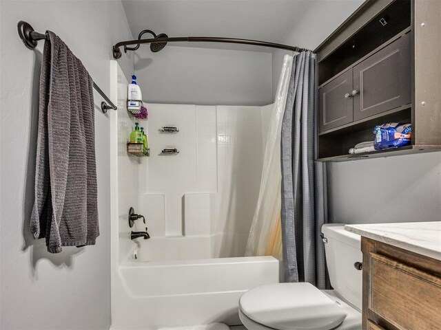 5805 Marblewood Dr, Oklahoma City, OK 73179 - full bath with shower / bath combination with curtain and vanity