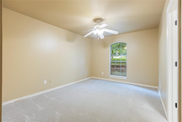 6373 Stone Valley Dr, Edmond, OK 73034 - unfurnished room featuring ceiling fan, carpet, and baseboards