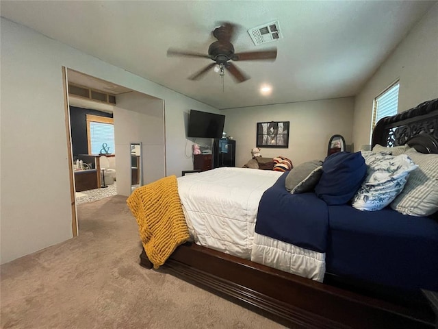 513 E Monroe St, Maud, OK 74854 - bedroom featuring carpet and ceiling fan