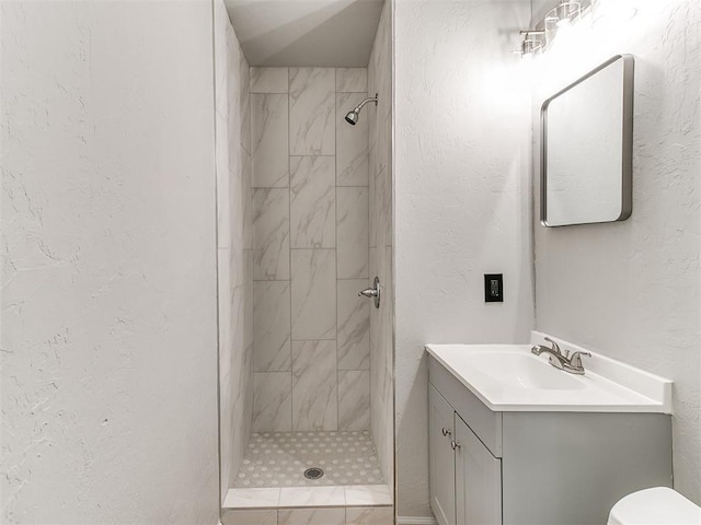 3522 SW 39th St, Oklahoma City, OK 73119 - full bath featuring vanity, a stall shower, and toilet