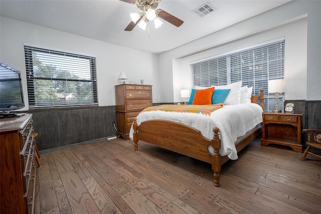 2404 NW 55th Ter, Oklahoma City, OK 73112 - bedroom featuring hardwood / wood-style floors and ceiling fan
