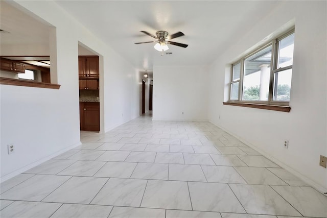 108174 N 3818th Rd, Okemah, OK 74859 - empty room featuring ceiling fan