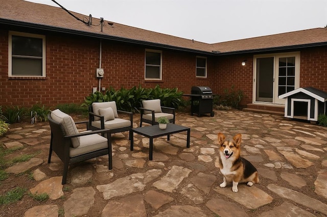 108174 N 3818th Rd, Okemah, OK 74859 - view of patio / terrace featuring a grill