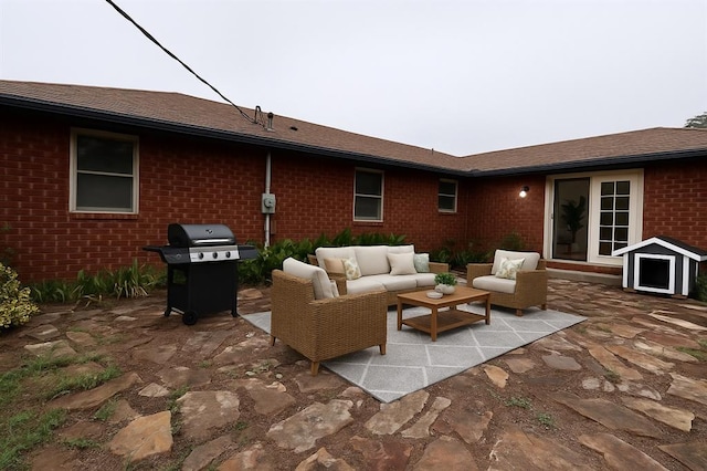 108174 N 3818th Rd, Okemah, OK 74859 - view of patio featuring an outdoor hangout area and area for grilling