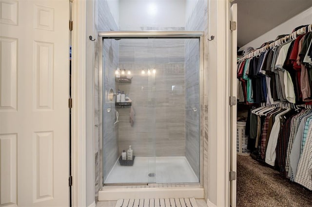 4236 Notting Hill Dr, Moore, OK 73160 - bathroom with a shower stall and a spacious closet