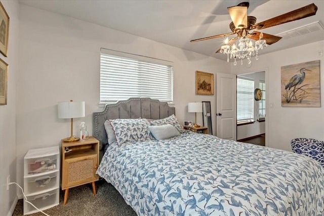 912 SW 4th Pl, Moore, OK 73160 - bedroom featuring carpet floors and ceiling fan