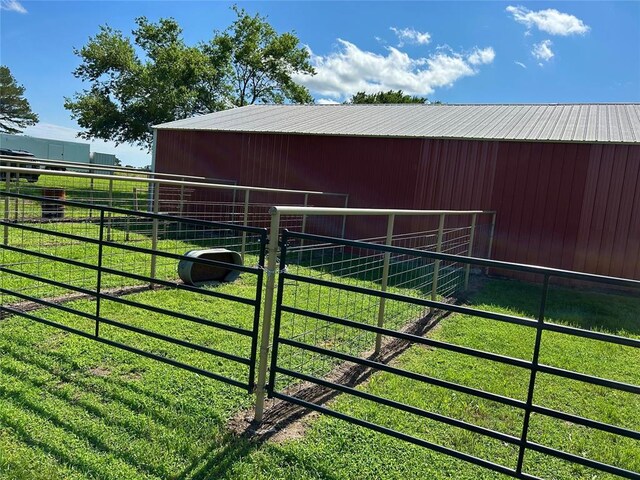 106049 N 3855-1 Rd, Weleetka, OK 74880 - view of yard with an exterior structure and an outdoor structure