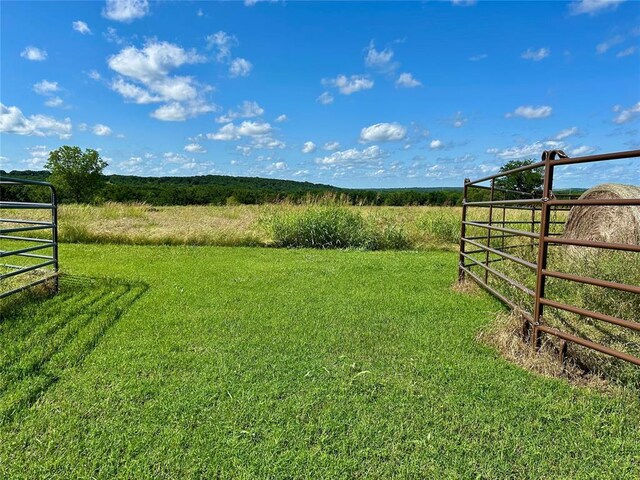 106049 N 3855-1 Rd, Weleetka, OK 74880 - view of grassy yard featuring a view of countryside