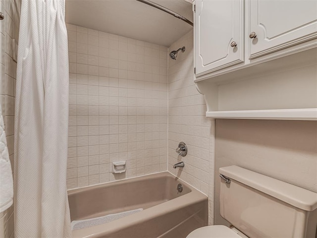 1320 Von Elm Pl, Yukon, OK 73099 - bathroom featuring shower / bath combo with shower curtain and toilet