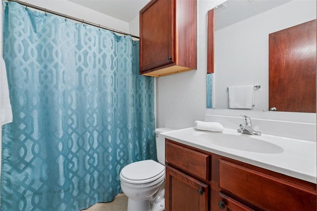 709 S Greengate Dr, Yukon, OK 73099 - bathroom featuring vanity and curtained shower
