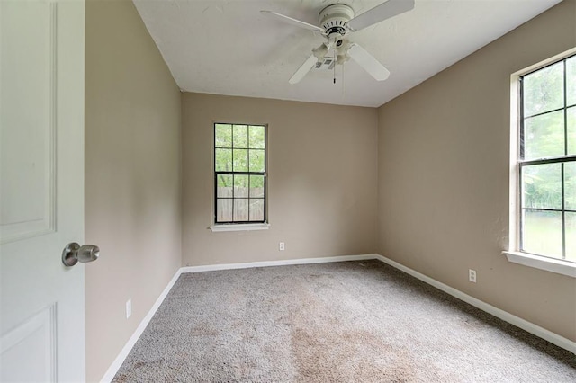 4110 SE 11th St, Oklahoma City, OK 73115 - spare room with a ceiling fan, plenty of natural light, and carpet floors