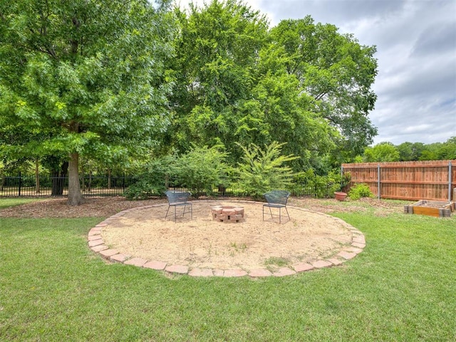 1816 Concord Pl, Norman, OK 73071 - view of yard featuring a fire pit