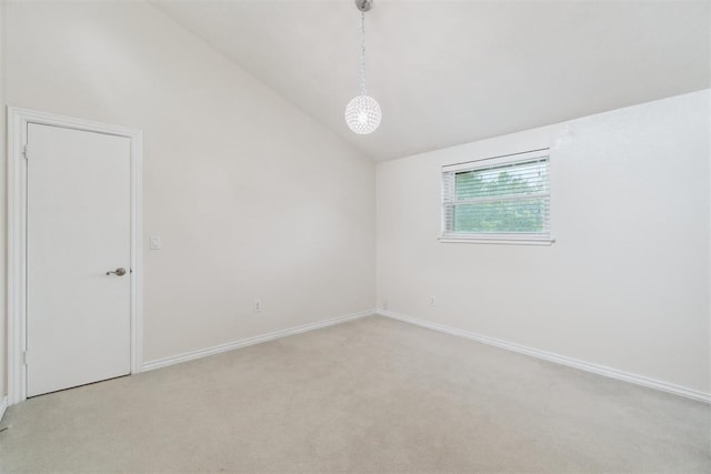 4208 Briarcrest St, Norman, OK 73072 - empty room with vaulted ceiling and light colored carpet