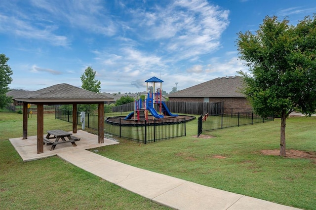 2365 Turtlewood River Rd, Midwest City, OK 73130 - community play area with a gazebo