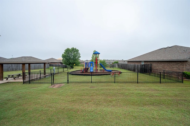 2365 Turtlewood River Rd, Midwest City, OK 73130 - view of yard featuring a playground