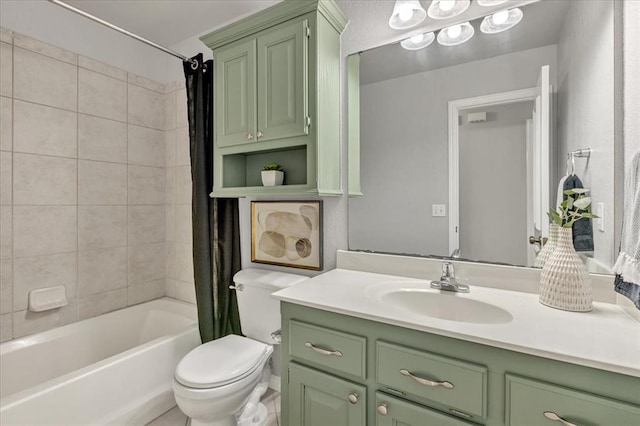 2309 NW 157th Ter, Edmond, OK 73013 - full bath featuring vanity, toilet, and shower / bath combo