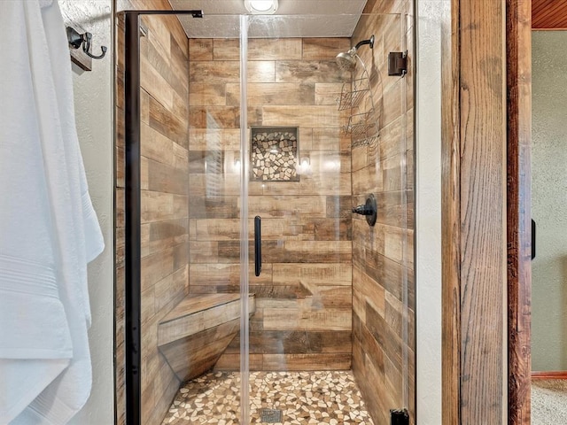34207 Clearpond Rd, Shawnee, OK 74801 - bathroom with a stall shower and a sauna / steam room