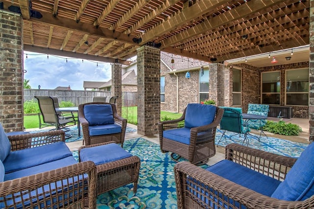 2717 Cordgrass Ln, Edmond, OK 73013 - view of patio featuring an outdoor living space