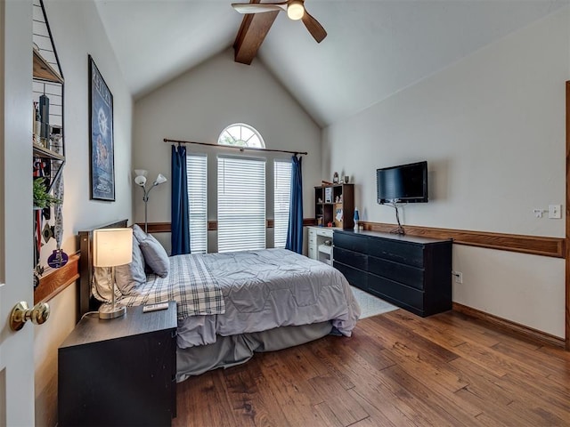 13925 Middleberry Rd, Edmond, OK 73013 - bedroom featuring wood finished floors, a ceiling fan, and baseboards
