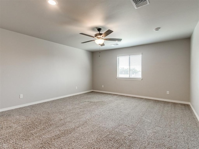 3317 Open Prairie Trl, Yukon, OK 73099 - unfurnished room with light carpet, a ceiling fan, and baseboards