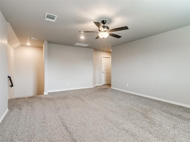 3317 Open Prairie Trl, Yukon, OK 73099 - empty room featuring ceiling fan, carpet, and baseboards