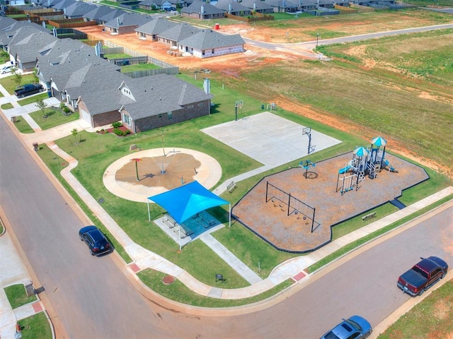 3317 Open Prairie Trl, Yukon, OK 73099 - aerial view of residential area with a community park