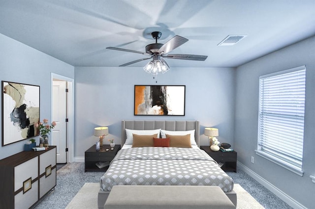 3232 Pagoda Pead Dr, Yukon, OK 73099 - bedroom with carpet floors and ceiling fan