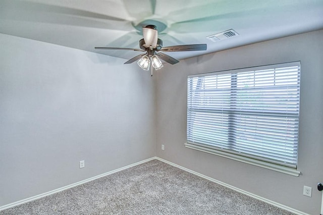 3232 Pagoda Pead Dr, Yukon, OK 73099 - empty room featuring ceiling fan, plenty of natural light, and carpet