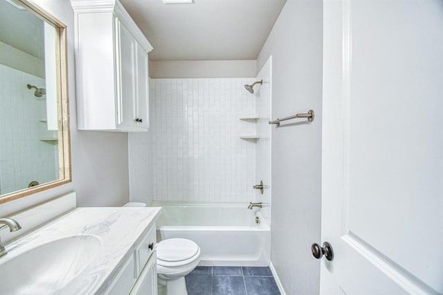 3232 Pagoda Pead Dr, Yukon, OK 73099 - full bathroom featuring vanity, tile patterned floors, and bathing tub / shower combination