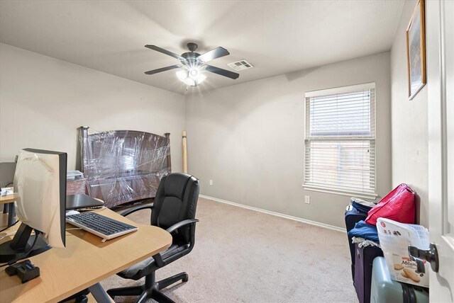 3401 First Capitol Cir, Guthrie, OK 73044 - carpeted office with a ceiling fan and baseboards