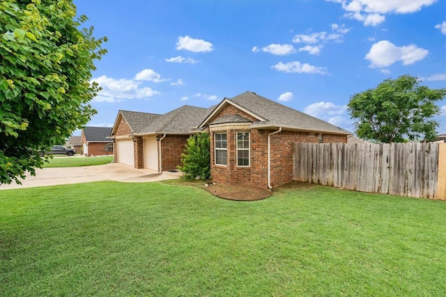 3401 First Capitol Cir, Guthrie, OK 73044 - ranch-style home featuring brick siding, a garage, concrete driveway, and a shingled roof